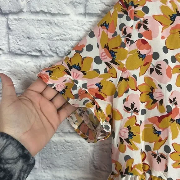 Shein Floral Babydoll Blouse Size Large - Picture 2 of 5